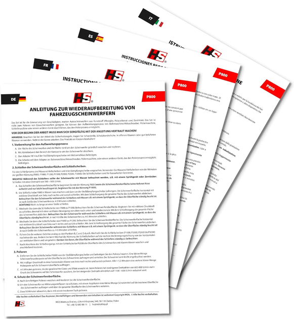 Комплект для полірування фар авто | Ремонт тьмяних та матових фар | Headlight Treatment Set, швидкий ефект - зображення 5