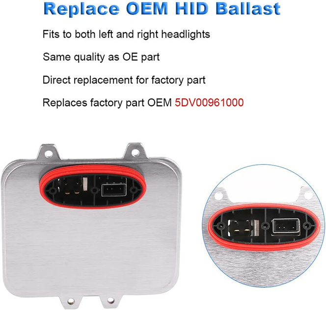 Ксеноновий блок розпалу D1S 35W 12V 5DV 009 720-00, Xenon Ballast, заміна оригіналу для ксенонових фар - Фото 4 Ксеноновий блок розпалу D1S 35W 12V 5DV 009 720-00, Xenon Ballast, заміна оригіналу для ксенонових фар - зображення 4