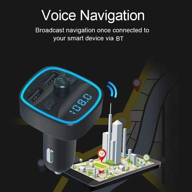 Автомобильный FM-трансмиттер T25 Bluetooth 5.0 с микрофоном – черный, музыка и звонки в пути - изображение 7