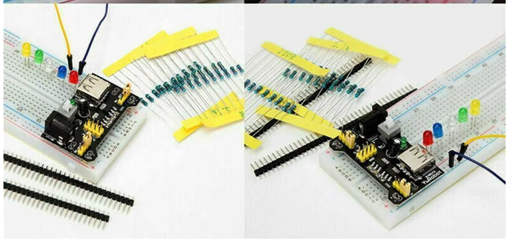 Науковий ігровий набір DIY Arduino UNO R3 навчальний експериментів для навчання електриці 830 деталей - изображение 6