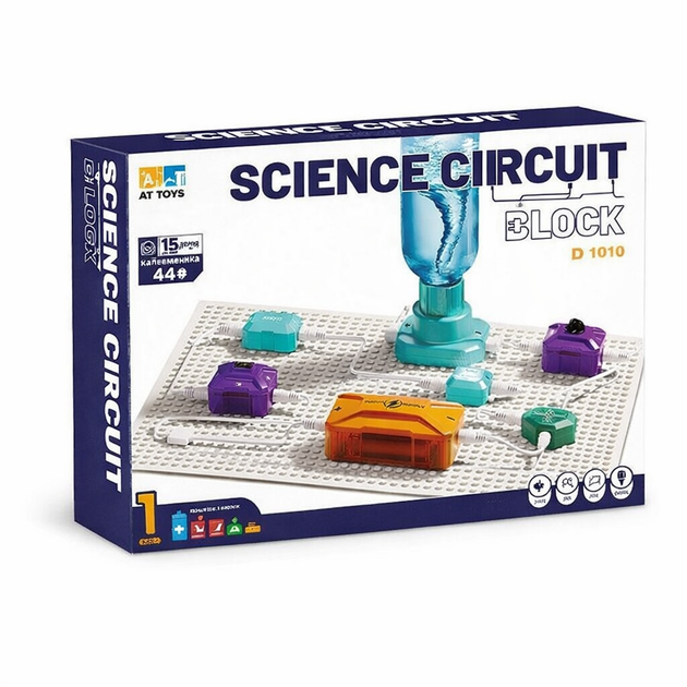 Електронний конструктор Science circuit block D 1010 - 15 елементів, на батарейках, 44 експерименти - зображення 2