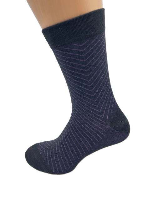 Набір чоловічих бавовняних шкарпеток Cool Socks Cotton Geometry Color Collection, високі з геометричним візерунком (12 пар) розмір 38-42 - изображение 5
