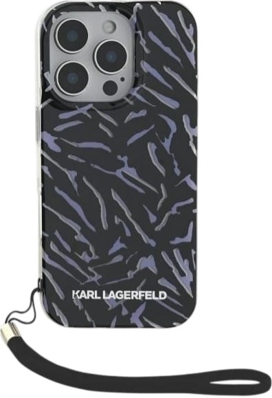 Etui Karl Lagerfeld Zebra With Cord do Apple iPhone 16 Pro Purple (3666339320348) - obraz 2