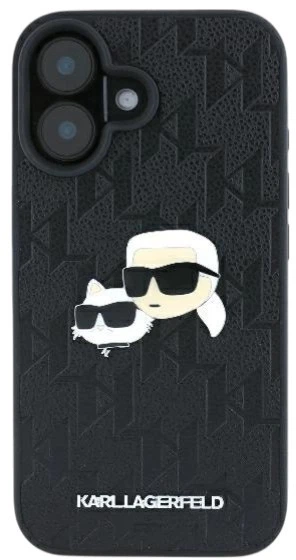 Панель Karl Lagerfeld Monogram Karl & Choupette Head Pin для Apple iPhone 16 Black (3666339329365) - зображення 3