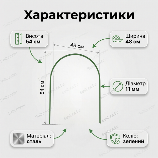 Дуга для парника стальная под пленку опора тепличная для садового туннеля грядки 54x48 см пвх каркас 1 штука - Фото 3 Дуга для парника стальная под пленку опора тепличная для садового туннеля грядки 54x48 см пвх каркас 1 штука - изображение 3
