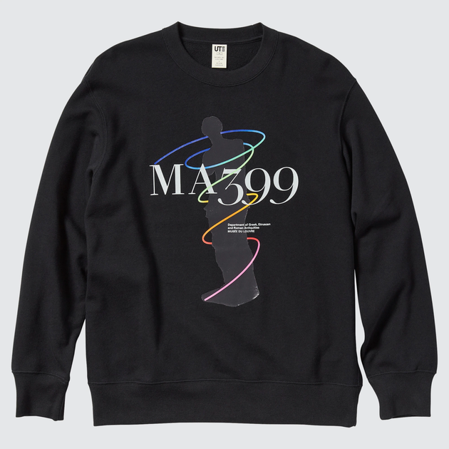 Світшот Uniqlo LOUVRE MUSEUM розмір S чорний (445866) - зображення 5