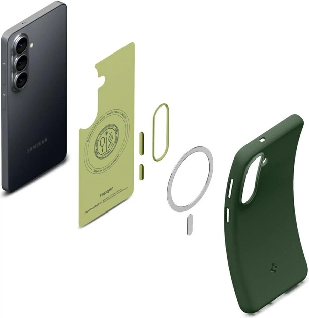 Etui plecki Spigen Nano Pog Mag MagSafe do Samsung Galaxy S26 Avo Green (ACS11067) - obraz 10