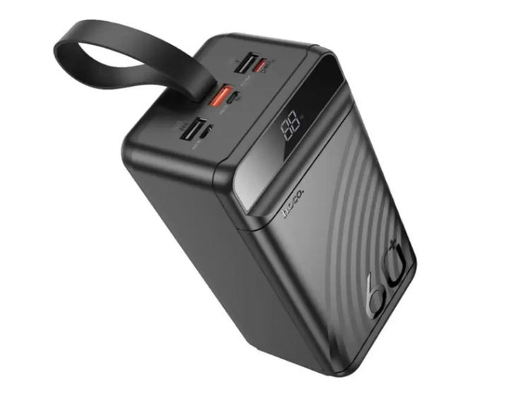 Дополнительная батарея Hoco J123C 60000 mah 22.5W+PD20W fully compatible with LCD and LED-lamp Black - Фото 3 Дополнительная батарея Hoco J123C 60000 mah 22.5W+PD20W fully compatible with LCD and LED-lamp Black - изображение 3