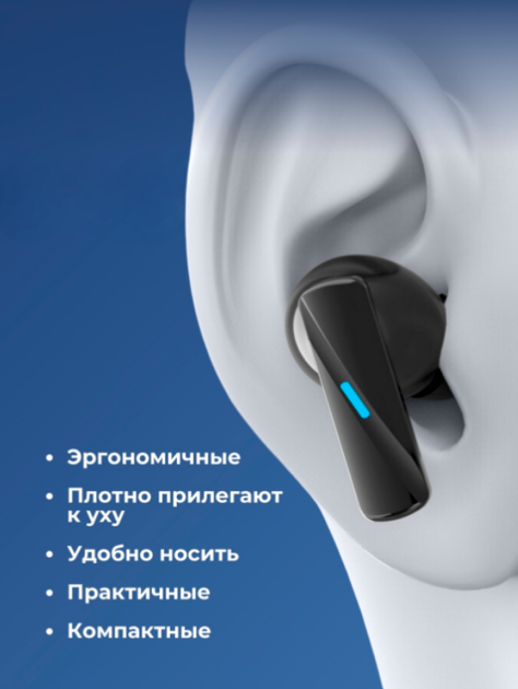 Бездротові навушники Lenovo Thinkplus TWS Bluetooth, стильні навушники в кейсі із сенсорним керуванням - зображення 3