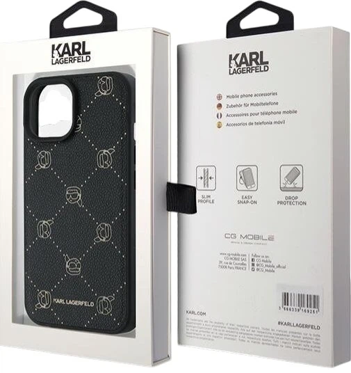 Панель Karl Lagerfeld Magsafe Karl Head для Apple iPhone 15 Black (3666339252649) - зображення 8