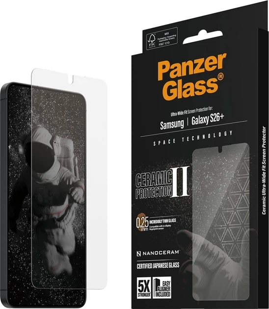 Szkło ceramiczne Panzer Glass Ultra-Wide Fit EasyAligner do Samsung Galaxy S26 Plus (PG96236) - obraz 5
