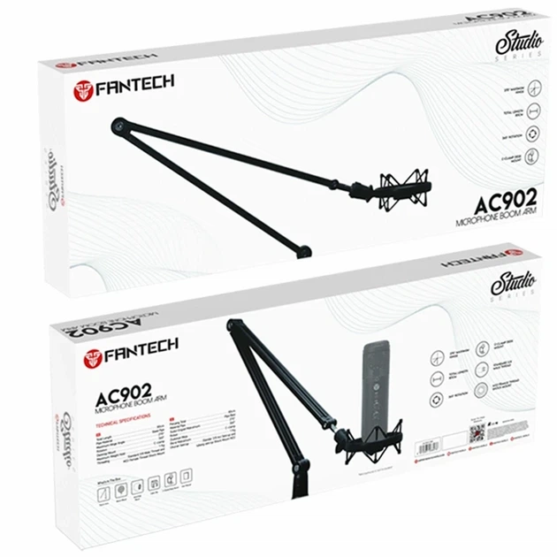 Штатив для микрофона Fantech AC902s черный 80см с креплением и системой кабель менеджмента - Фото 2 Штатив для микрофона Fantech AC902s черный 80см с креплением и системой кабель менеджмента - изображение 2