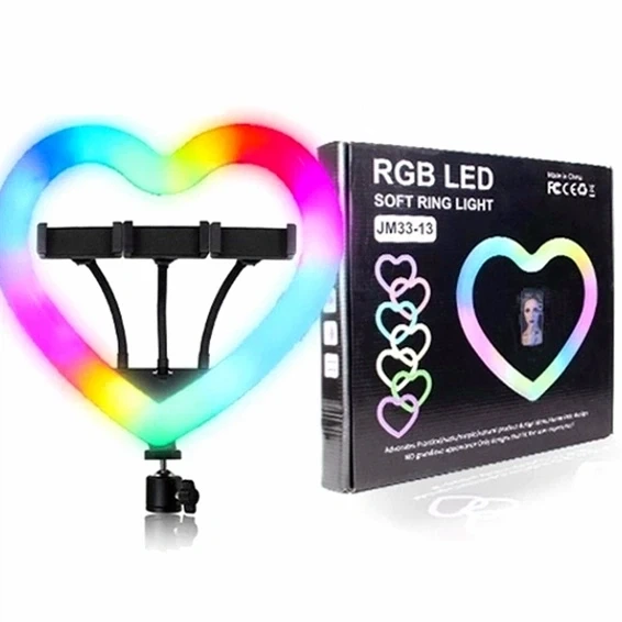 Лампа RGB 33 см 3200-5600К 3 держателя USB черный JM33-13 для фото и видео контента - изображение 2