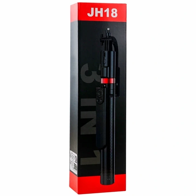 Умный штатив 1.8м с датчиком движения JH18 черный для автоматической съемки смартфона - Фото 2 Умный штатив 1.8м с датчиком движения JH18 черный для автоматической съемки смартфона - изображение 2