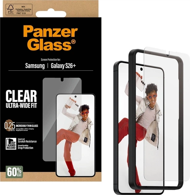 Szkło hartowane Panzer Glass Ultra-Wide Fit EasyAligner do Samsung Galaxy S26 Plus (PG64161) - obraz 4