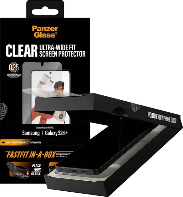 Szkło hartowane Panzer Glass Ultra-Wide Fit FastFit do Samsung Galaxy S26 Plus (PG48332) - obraz 4