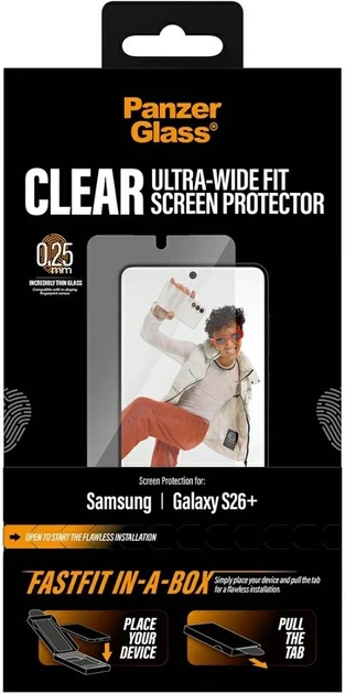 Szkło hartowane Panzer Glass Ultra-Wide Fit FastFit do Samsung Galaxy S26 Plus (PG48332) - obraz 6