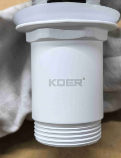 Донный клапан для раковины Koer PW-07-03 1 1/4'' с переливом автоматический СLICK-СLACK (Цвет белый) (KR5783) - изображение 15