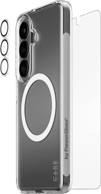Захисний набір CARE by PanzerGlass 3-in-1 Bundle для Samsung Galaxy S26 Transparent (CR12957) - зображення 2