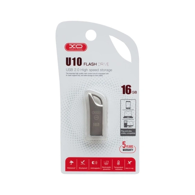 USB флеш XO U10 16GB Metal USB2.0 - Фото 3 USB флеш XO U10 16GB Metal USB2.0 - изображение 3