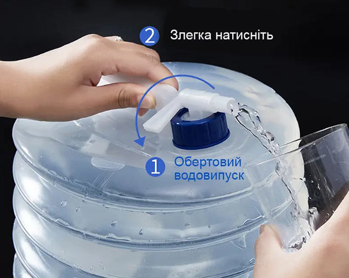 Сложная канистра для воды с краном и ручкой 5 л - Фото 4 Сложная канистра для воды с краном и ручкой 5 л - изображение 4
