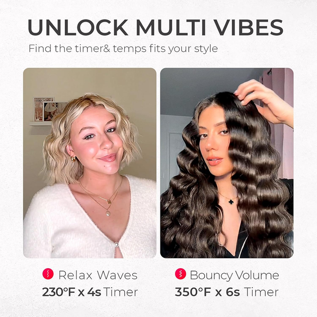 Плойка для волос TYMO Rovy wave curling Iron Инструмент для завивки волос для глубокого завивки, ионная плойка Beach Waves - Фото 5 Плойка для волос TYMO Rovy wave curling Iron Инструмент для завивки волос для глубокого завивки, ионная плойка Beach Waves - изображение 5