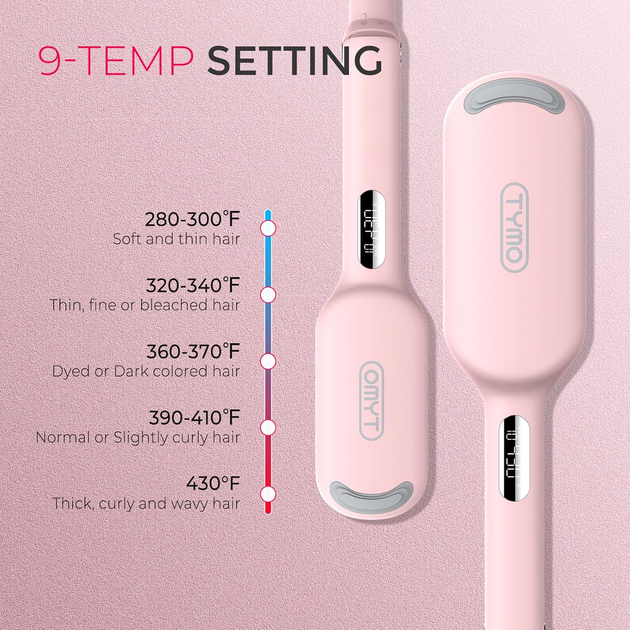 Плойка для волос TYMO Rovy wave curling Iron Инструмент для завивки волос для глубокого завивки, ионная плойка Beach Waves - Фото 8 Плойка для волос TYMO Rovy wave curling Iron Инструмент для завивки волос для глубокого завивки, ионная плойка Beach Waves - изображение 8