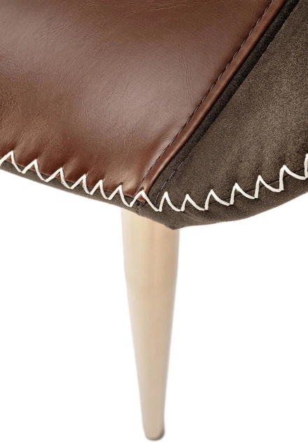 Стілець для кухні та вітальні Halmar K304 Темно-сірий з коричневим (5905248118058) - зображення 2