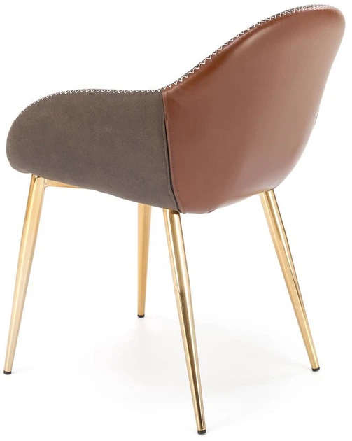 Стілець для кухні та вітальні Halmar K304 Темно-сірий з коричневим (5905248118058) - зображення 4