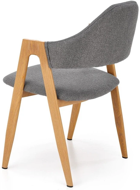 Стілець для кухні та вітальні Halmar K344 з підлокітниками Сірий (5905248118522) - зображення 7