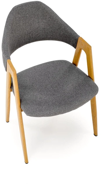 Стілець для кухні та вітальні Halmar K344 з підлокітниками Сірий (5905248118522) - зображення 12