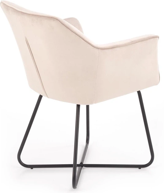 Стілець для кухні та вітальні Halmar K377 на полозках Бежевий (5905248118911) - зображення 8