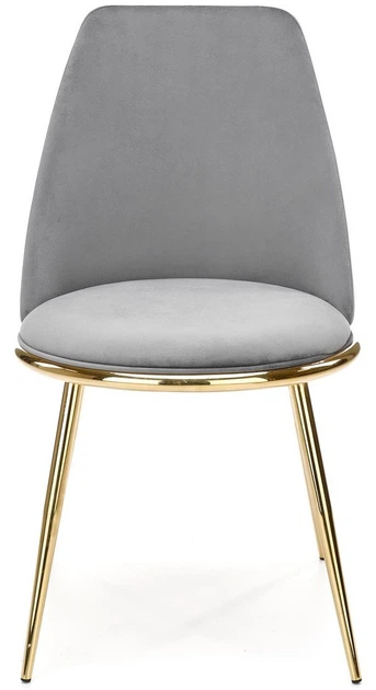 Стілець для кухні та вітальні Halmar K460 із золотим каркасом Сірий (5905248119895) - зображення 2