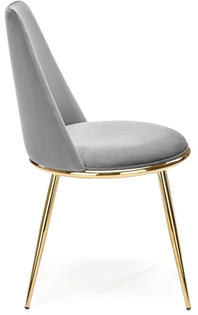 Стілець для кухні та вітальні Halmar K460 із золотим каркасом Сірий (5905248119895) - зображення 7