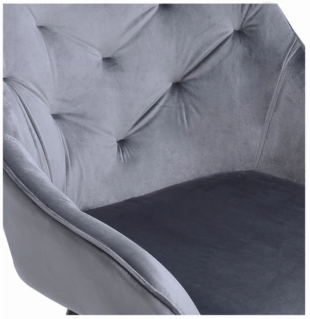 Стілець для кухні та вітальні Halmar K487 із підлокітниками Сірий (5905248121232) - зображення 4