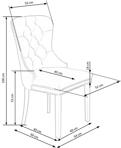 Krzesło do kuchni i salonu Halmar Miya Granatowe (5905248121577) - obraz 5
