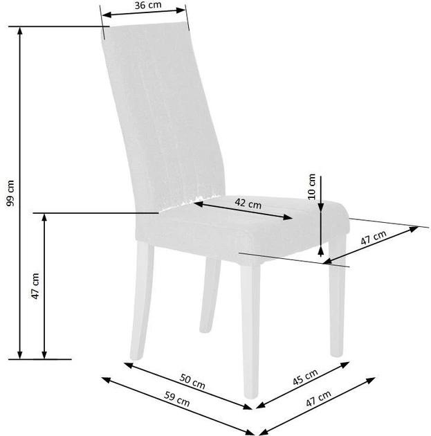 Krzesło do kuchni i salonu Halmar Diego Popielate/Dąb miodowy (5905248121959) - obraz 2