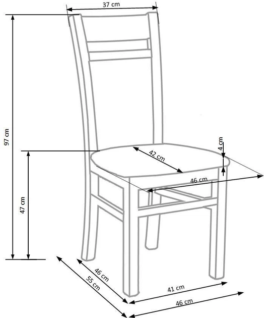 Krzesło do kuchni i salonu Halmar Gepard 2 Beżowe/Ciemny orzech (5905248122000) - obraz 3