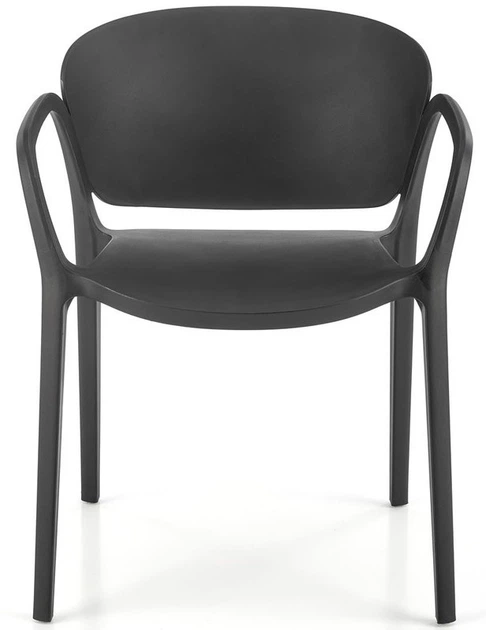 Krzesło do kuchni Halmar K491 plastikowe z podłokietnikami Czarne (5905248125858) - obraz 5