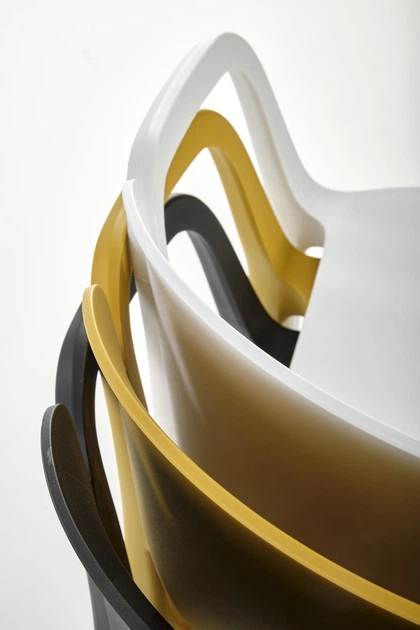 Krzesło do kuchni Halmar K491 plastikowe z podłokietnikami Czarne (5905248125858) - obraz 10