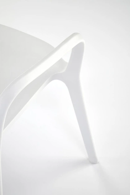 Стілець для кухні Halmar K491 пластиковий з підлокітниками Білий (5905248125841) - зображення 8