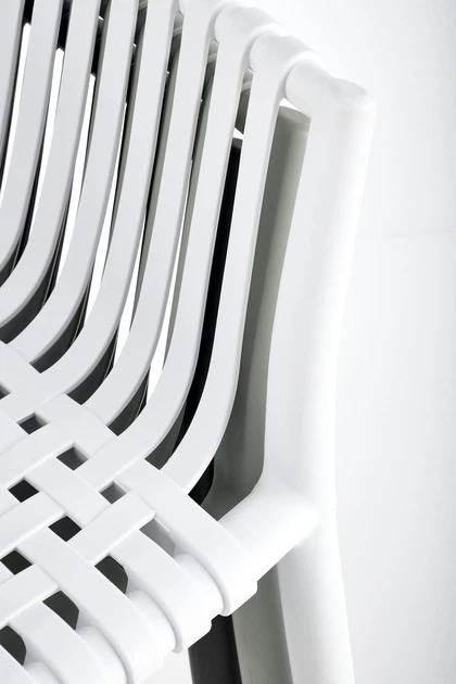 Krzesło do kuchni Halmar K492 plecione z podłokietnikami Białe (5905248125872) - obraz 8