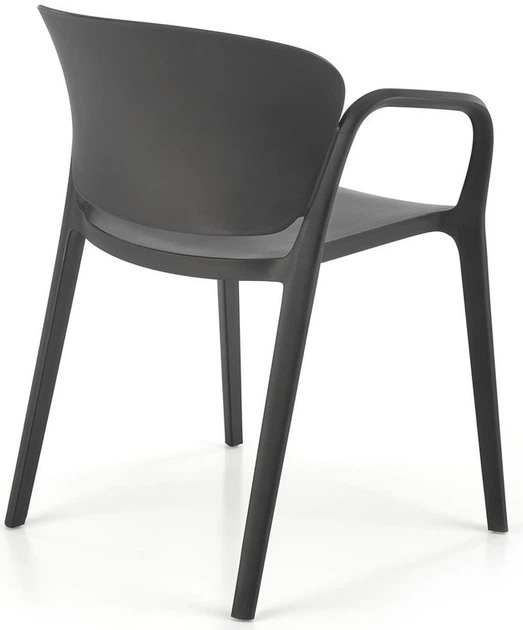 Krzesło do kuchni Halmar K491 plastikowe z podłokietnikami Czarne (5905248125858) - obraz 12