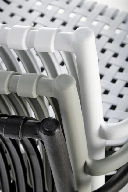 Krzesło do kuchni Halmar K492 plecione z podłokietnikami Białe (5905248125872) - obraz 9