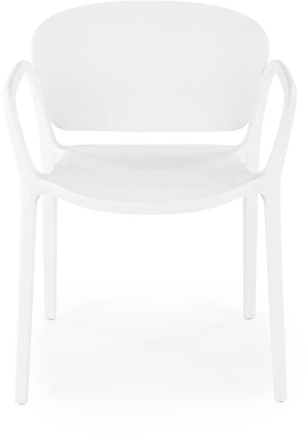 Стілець для кухні Halmar K491 пластиковий з підлокітниками Білий (5905248125841) - зображення 11