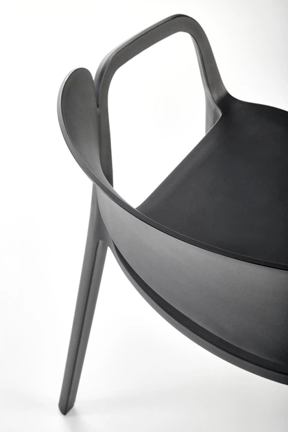 Krzesło do kuchni Halmar K491 plastikowe z podłokietnikami Czarne (5905248125858) - obraz 18