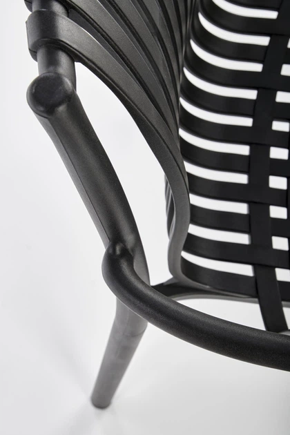 Krzesło do kuchni Halmar K492 plecione z podłokietnikami Czarne (5905248125889) - obraz 16