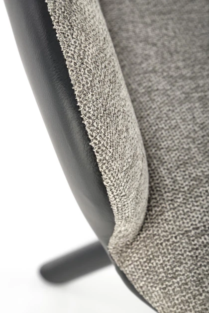 Стілець для кухні та вітальні Halmar K494 обертальний Попелястий/Чорний (5905248125933) - зображення 16