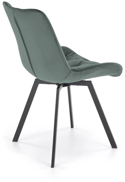 Стілець для кухні та вітальні Halmar K519 обертальний Темно-зелений (5905248126381) - зображення 4