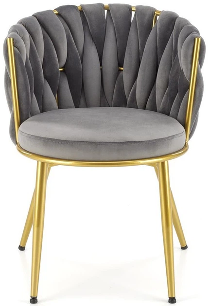 Krzesło do kuchni i salonu Halmar K517 ze złotym stelażem Popielate (5905248126367) - obraz 14